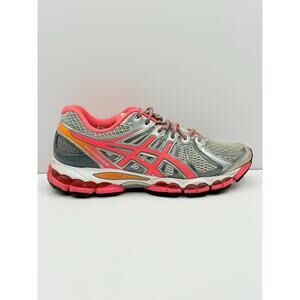 Size 9 - Asics Gel Nimbus 15 Womens Gray Pink Orange Running Shoes T3B5N